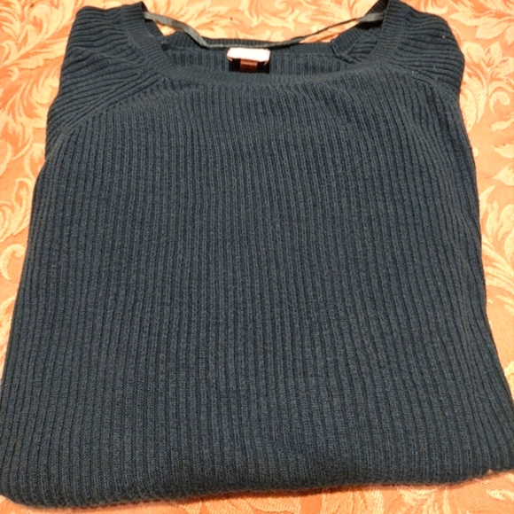 🌿 Fabulous Dark Emerald Green Ribbed Sweater Top - M - Picture 10 of 14